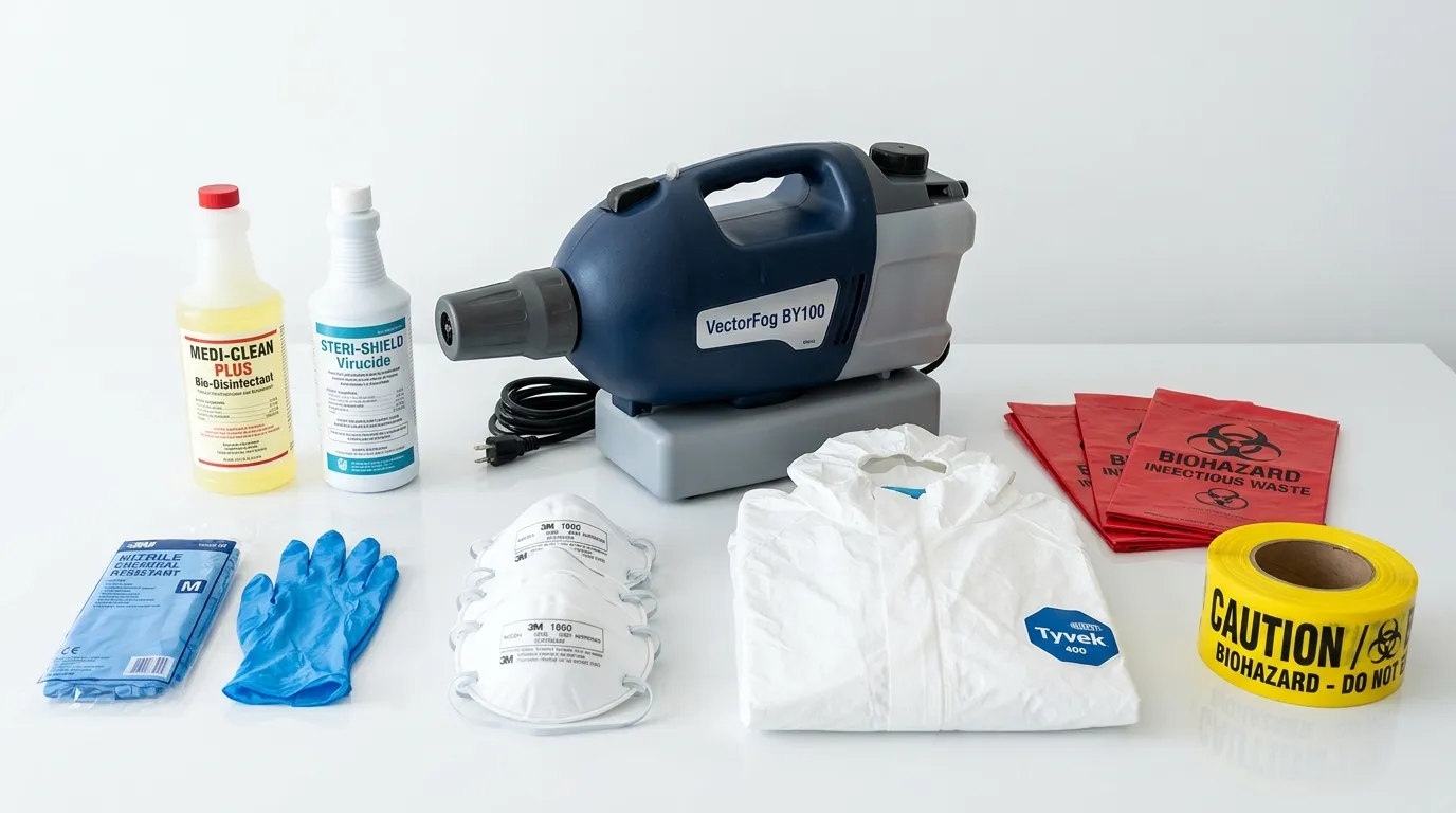 Professional biohazard remediation crew working in Sayville