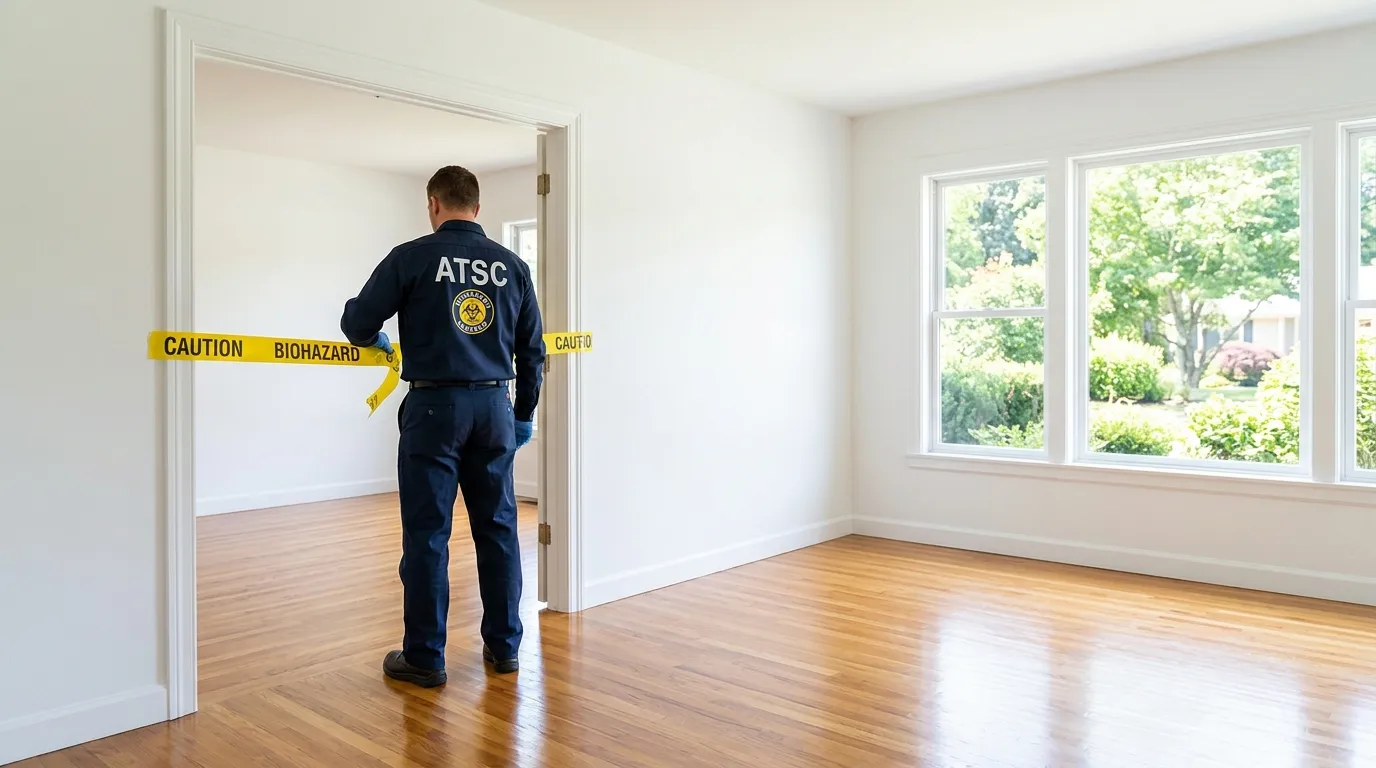 Certified biohazard cleanup crew performing Decomposition Cleanup in Sayville